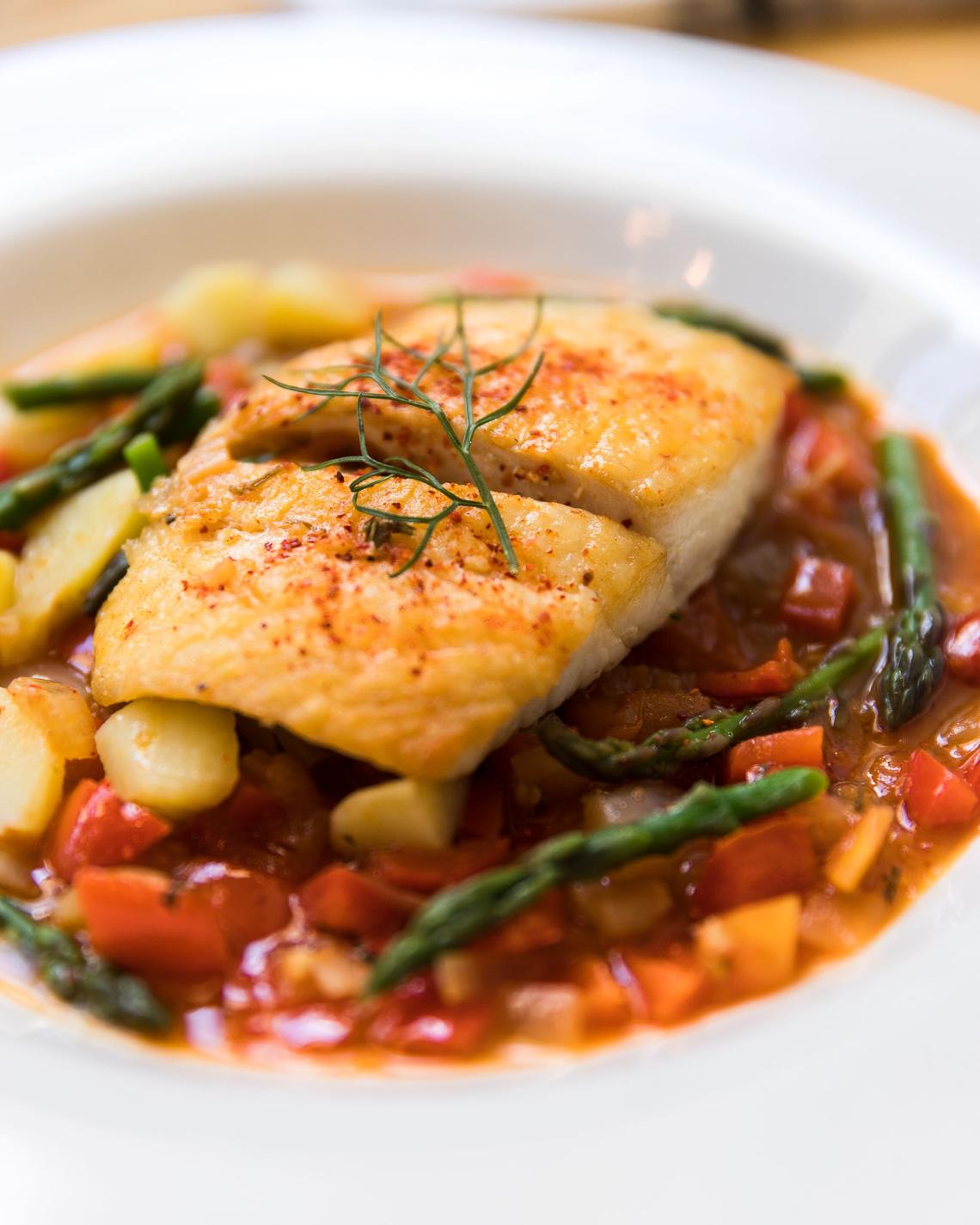 Wild Seared Halibut with ratatouille