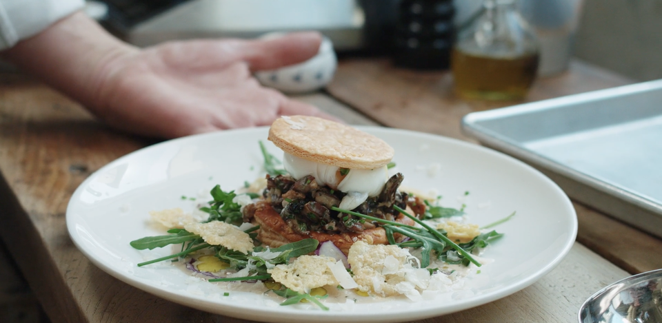 Wild Mushroom Tart with Crispy Parmesan